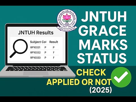 JNTUH Grace Marks Status Check 2025 – How to Know If Applied or Not