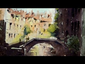 Watercolor demonstration of a typical VENICE sketch