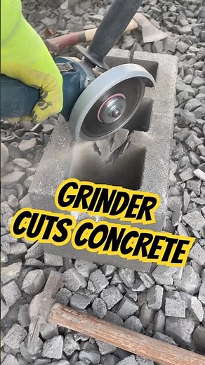 Cutting Concrete Block for Rebar | Angle Grinder | #asmr