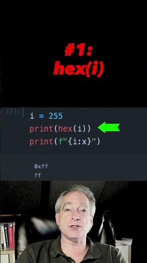 Convert Python int into hex string #python #shorts