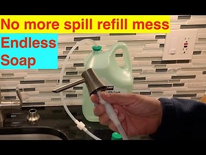 Best kitchen soap dispenser upgrade Best hack! No more fill spill and endless soap