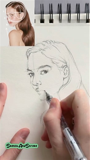 "10-minute Sketch Challenge! 🥹 A Quick Girl Drawing On Paper📜#pencilsketch#pencildraw#coloredsketch