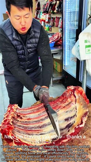 Yak Rib Chopping – Satisfying, Now Hungry! 😂