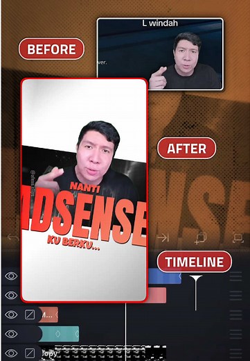 Before After Editing Windah Basudara: Cuma Ada Beberapa Layer