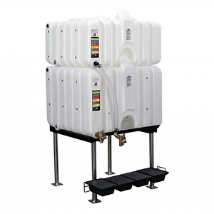 Rhino Tuff Tanks RTT-6320-NV 80/120 Gallon Gravity Feed Polyethylene Tank Package