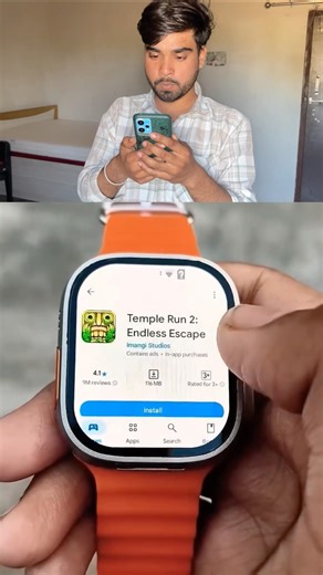 Smart Watch Temple Run Download Hacks😱 #diy #experiment #games #shorts #viral #hacks #ytshorts #fyp