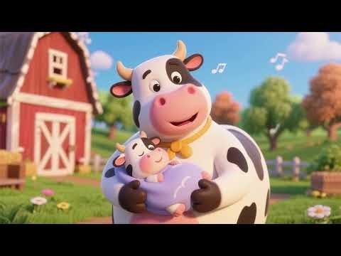 Mama Cow’s Farm Lullaby 🐄🌙 | Calm Bedtime Song for Kids
