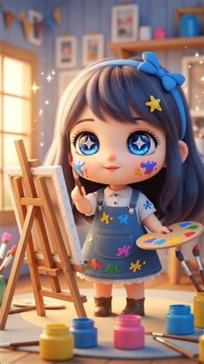 cute painter #cute #doll #cute #kawaii #anime #love