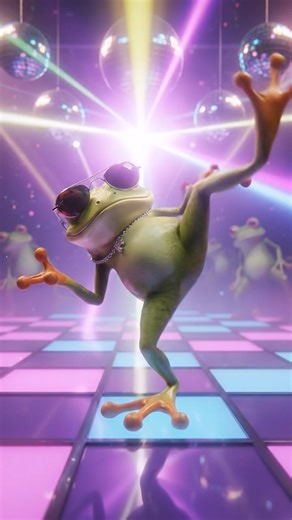 122K views · 1.8K reactions | Cool shades, hotter moves!  Who’s joining the dance floor tonight? #FunnyFrog #FrogDance #FrogLife #ViralShorts #FrogFablesHub | Frog Fables | Facebook