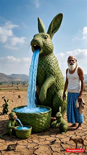 dadaji ne banaya khajur ke patto se bahut hi sundar rabbit 🐰😱#shorts #shortvideo #trending #viral