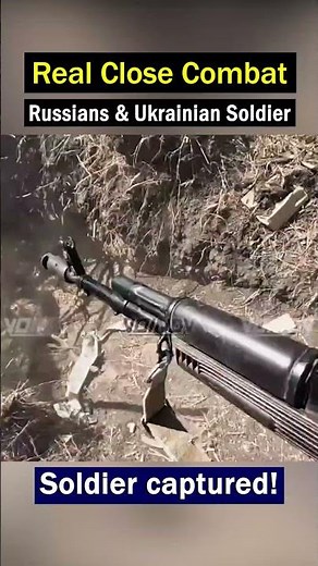 Dramatic Close-Quarters Combat: Russian soldiers engage in a trench battle