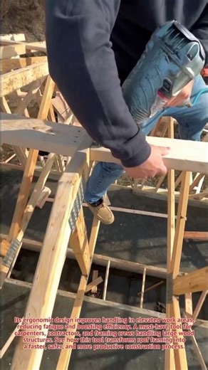 Fastest Roof Framing Nailer in Action | Precision Truss Beam Connection