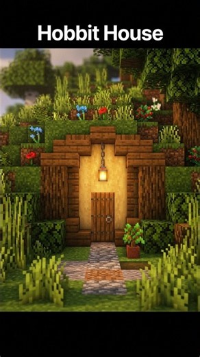 Easy Hobbit Starter Base🏡| Minecraft (Sh Boom) #mctutorial #minecraftshorts #minecraftbuilding #aura