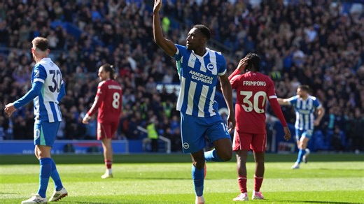 Brighton 2-1 Liverpool: Welbeck the hero as Seagulls soar to victory