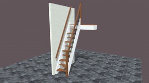 Spilman alternating stair - 3D model by TopTreadStairways (@clydemartin)