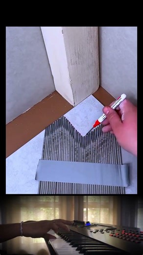 A Trick from Experienced Tile Mason! Perfect Shape Copy! Pencil and Tape Trick! #meson tricks
