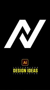 Letter N Logo Design Ideas #illustrator #tutorial #graphicdesign #course #reels | HyperDesign