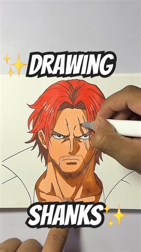 ✨Shanks✨Drawing from One piece By Tamcandraw #drawing #animeeart #shorts #shanks #onepiece #anime