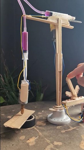 Drill machine vs Hydraulic mechanism #diy #robotics #engineering #satisfying #art
