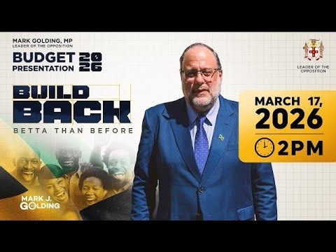 Mark Golding Budget Presentation Build Back Better Than Before March 17 2026