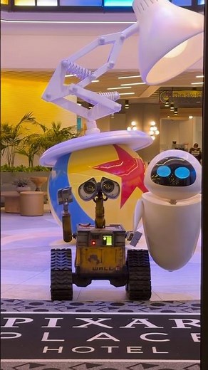 Meet WALL-E and EVE at the Pixar Place Hotel #disney