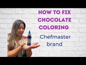 How to fix candy chocolate coloring !