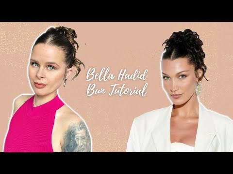 EASY Bella Hadid Curly Bun Tutorial With Brena May | How To Sleek Curly Bun