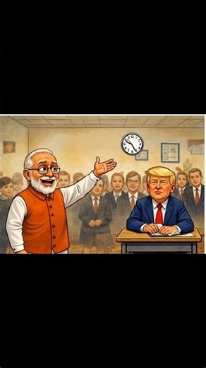 Trump, Biden & Putin in the Same Classroom! 😂 Funny Cartoon” | trump | modi | putin
