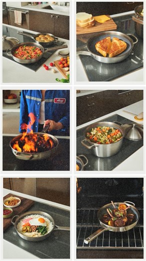 6.5K views · 13 reactions | A peek at what’s for dinner using our Brushed Titanium Pro Cookware, designed with @kenjilopezalt ✨ | Our Place | Facebook