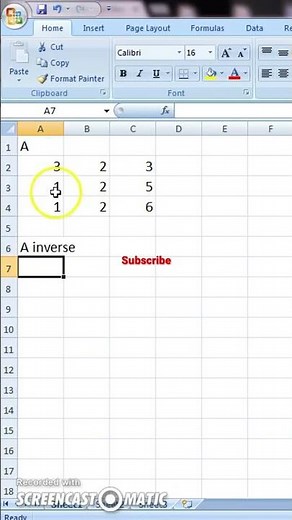 Inverse of matrix in excel #excel #exceltips #exceltutorial #subscribe #trending #online #work