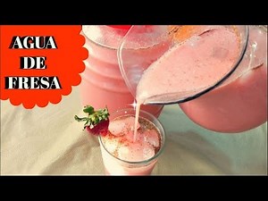 AGUA DE FRESA 🍓 TIPO LA MICHOACANA AGUA FRESCA MUY CREMOSITA