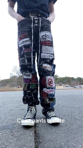 What do we think of the updated #crustpants #punk #fyp #viral #punkfyp | crust pants