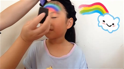 Rainbow Bunny Face painting tutorial