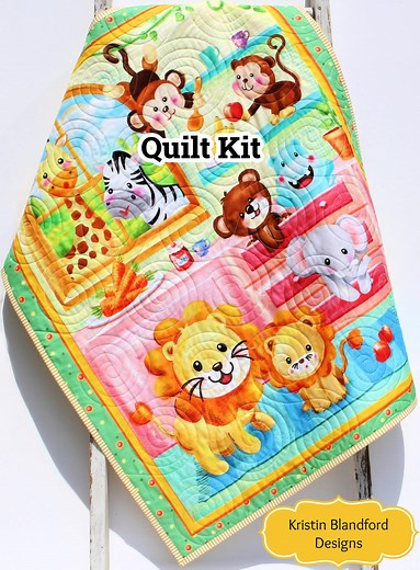 Zoo Animal Baby Quilt Kit – DIY Sewing Kit for Beginners – Handmade Nursery Blanket Project – Jungle Animal Crib Quilt Baby Shower Gift - Etsy