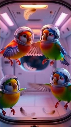 Birds Go on a Space Vacation! 🐦🚀 | Cute 3D Cartoon #funny #cute
