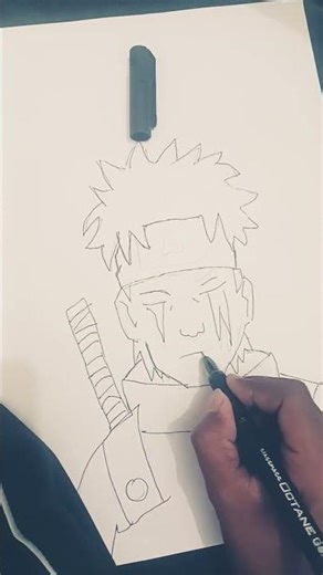 drawing of shijui when he give his sharingan
