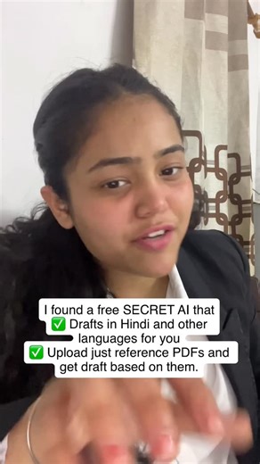 Priya Sharma on Instagram: "📢 Comment AI for link! Lawyers & Law Students… Other lawyers don’t want you to know about this secret AI tool 🤫 They’ve been using it quietly to save hours on drafting & research - while you’re still wasting nights on bare acts & copy-paste 😮‍💨 🧠 Here’s what it does for me ⬇️ ✅ Drafts legal documents in proper format with accurate clauses ✅ Finds provisions & case laws with real citations ✅ Builds solid arguments instantly ✅ Auto-creates list of dates & summary o