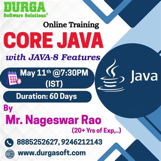 CORE JAVA with JAVA-8 Features Online Training @ DURGASOFT #durgasoftware #durgasoft #shorts #java