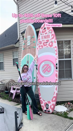 Obsessed with the new color pink leopard on the Niphean paddleboard!!! 💗✨ . . . . #paddleboarding #paddleboard_adventures #tiktokshopcreatorpicks #niphean @Niphean