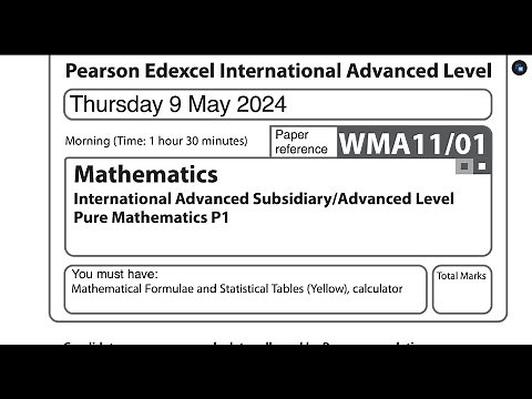 Pure Math P1 May/June 2024 [Q1] Pearson Edexcel IAL WMA 11/01| Integration of Polynomial Expressions