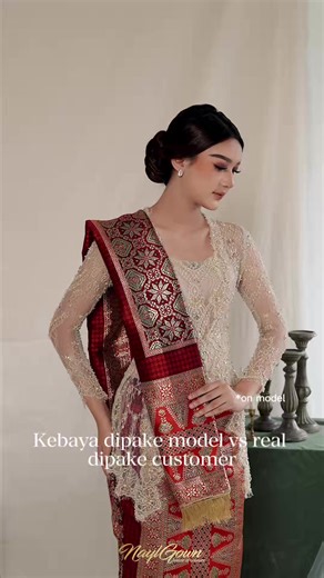 model vs real customer Yukk tampil maksimal di hari spesial, dengan free konsultasi & fitting. Book your appointment now and let’s create the perfect look for your special moment #kebayawisuda #kebayalamaran #kebayawedding #kebayajogja #fyppppppppppppppppppppppp