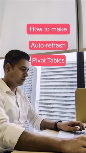 by Harshal on Instagram: "How to make pivot tables autorefresh with data changes"