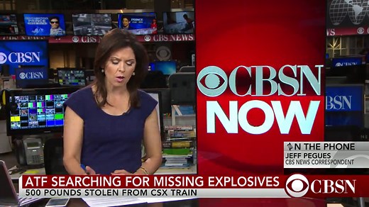 500 pounds of explosives stolen from train