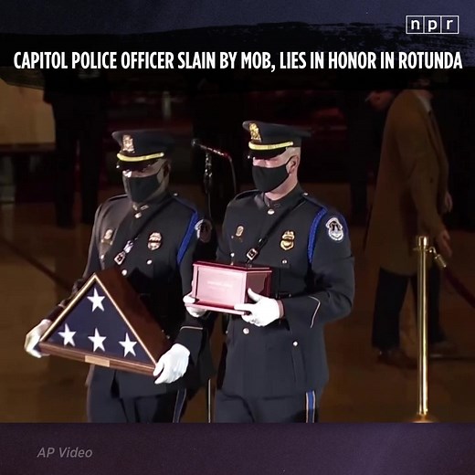 254K views · 14K reactions | U.S. Capitol Police officer Brian Sicknick, who was fatally injured during the Capitol insurrection on Jan. 6, has been given the rare distinction of lying in honor in the Rotunda. | NPR | Facebook