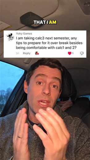 Álvaro Lozano-Robledo on Instagram: "LOVE this comment! Watch until the end for some ideas on how to prepare for Calculus 3 (and also for an unexpected visitor) #math #calculus #multivariablecalculus"