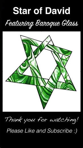 Star of David Stained Glass Pattern~ Featuring Baroque Glass