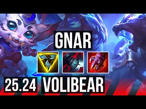 GNAR vs VOLIBEAR (TOP) | Good KDA: 10/1/5 | KR Master | 25.24