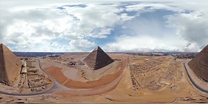 Pyramids aerial 360 vr stock video footage at egypt ancient pharaonic video footage 8k mp4 1 360º Video | 360Cities