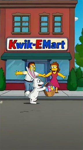 Cartoon bunny - the Easter