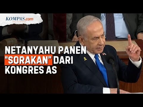 [FULL] Pidato Netanyahu di Kongres AS, Disambut dan Disoraki